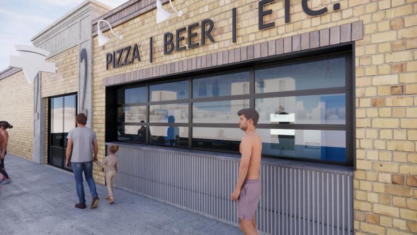 An artist's rendering of the yet-to-open 22nd Street Pizza