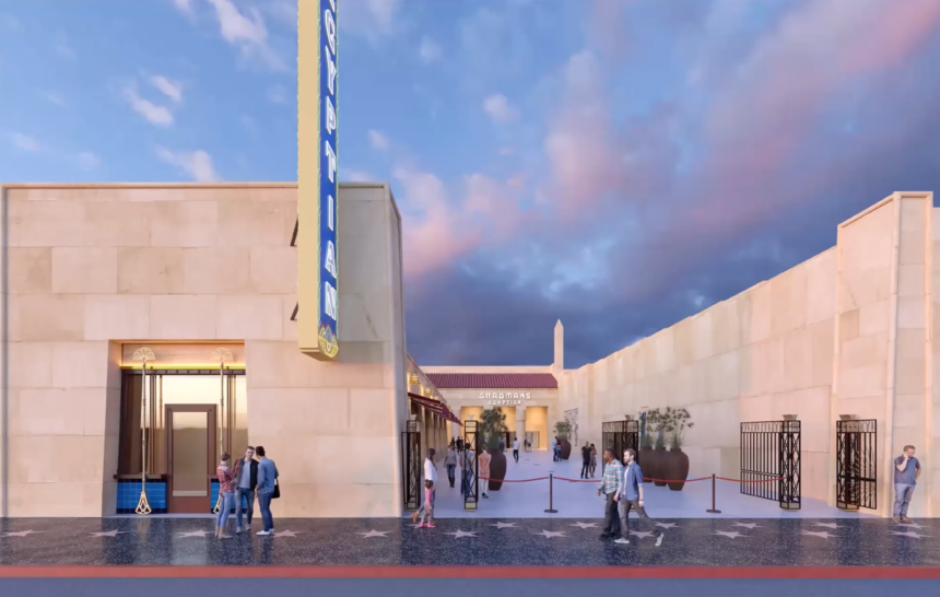 Netflix Egyptian Theatre Outside Rendering