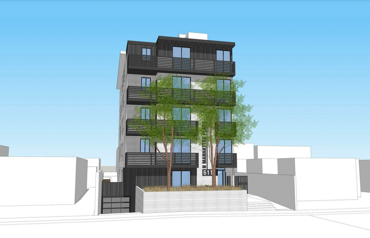 611 North Manhattan Place Rendering