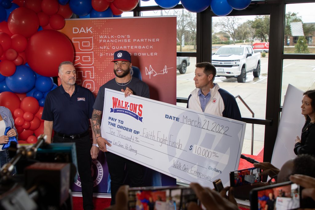 Walk-On's Sports Bistreaux Reopens Las Colinas Location With Help from Dak Prescott