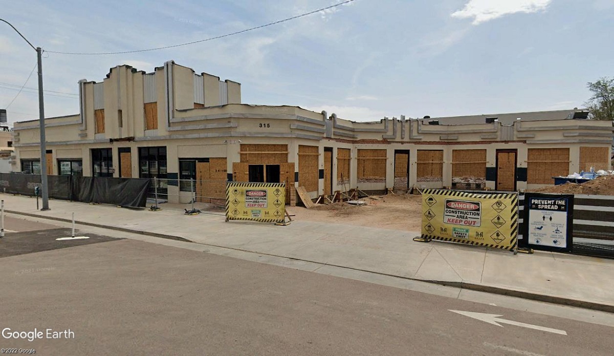 Food and Beverage Hall The Well under construction in 2022.