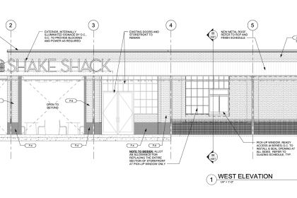Shake Shack Files Plans To Convert YEAH! BURGER Space into Its Newest Location - Drawing