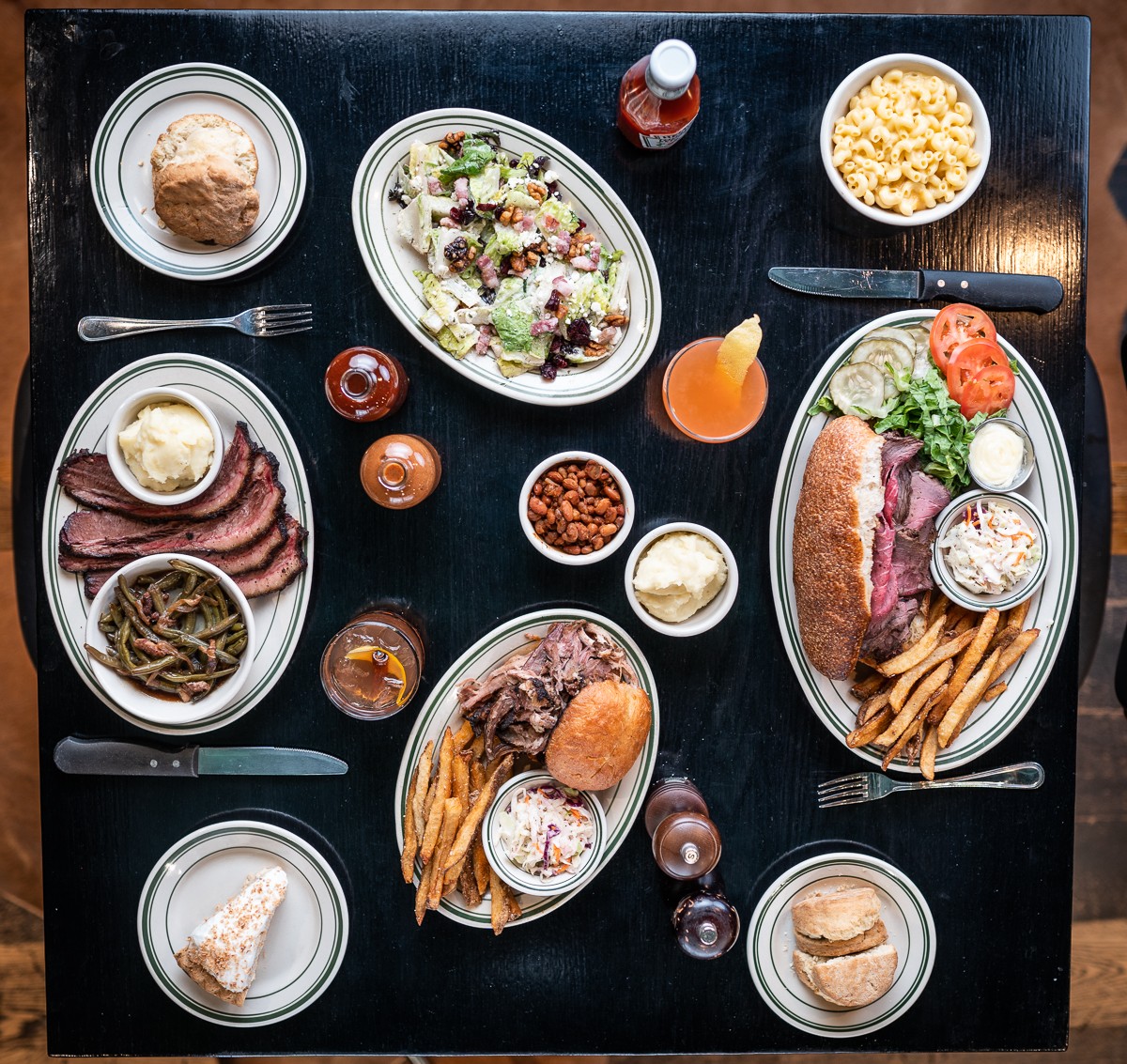 Food offerings at Russell's Smokehouse.