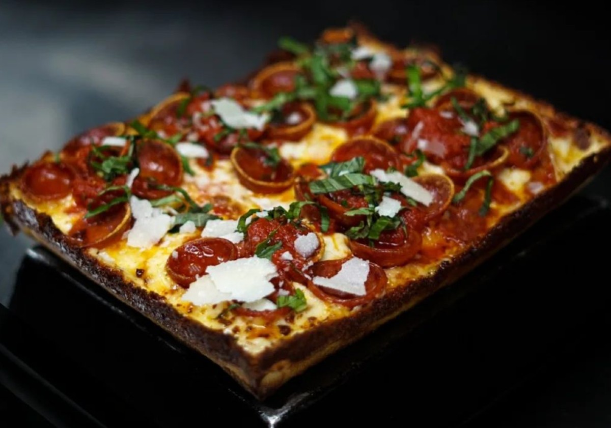 Blue Pan Detroit-style pizza.