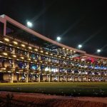 Picture of tees at TopGolf in Las Vegas, Nevada.