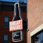 The sign outside of the Great Divide Brewing Co. in Denver.