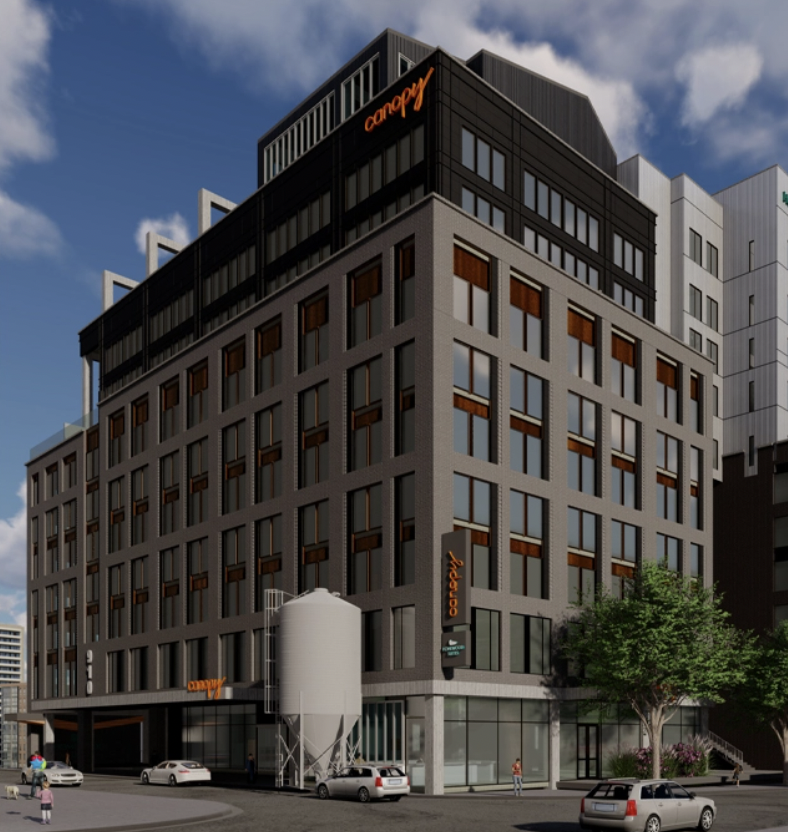 Future Hilton Homewood Suites and Canopy to Open First-Floor Bar in The Gulch