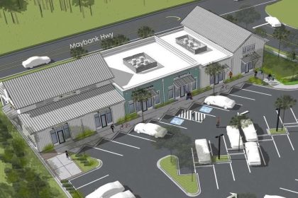 A rendering of the new shopping center.