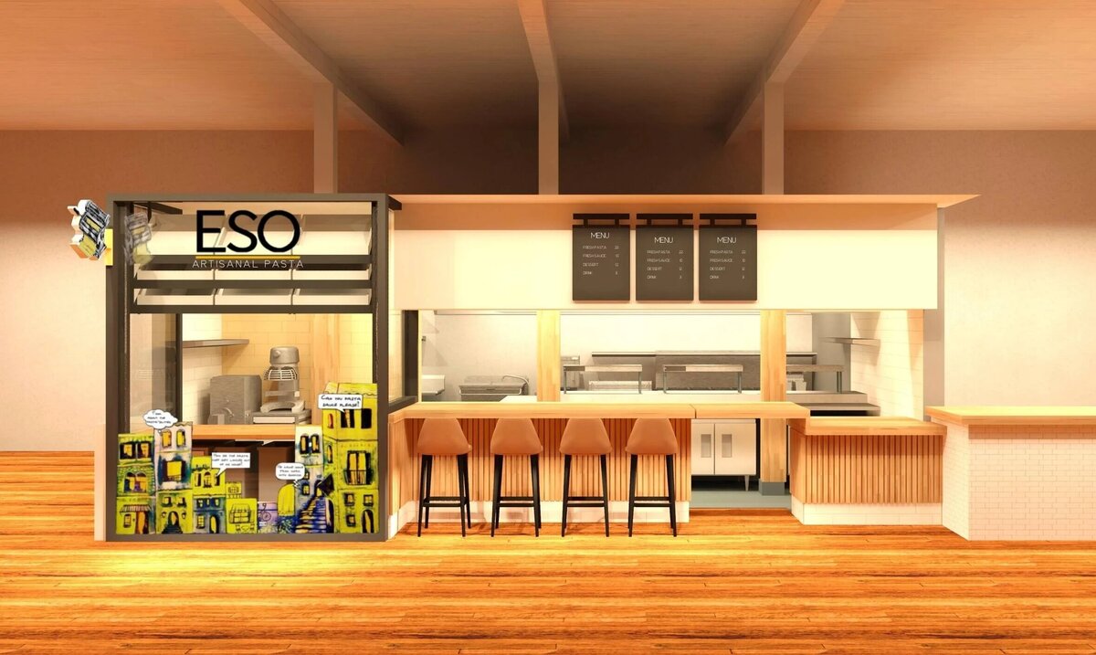 ESO Artisanal Pasta Landing in Optimism Hall