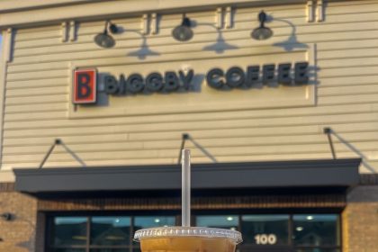 biggby coffee storefront with coffee