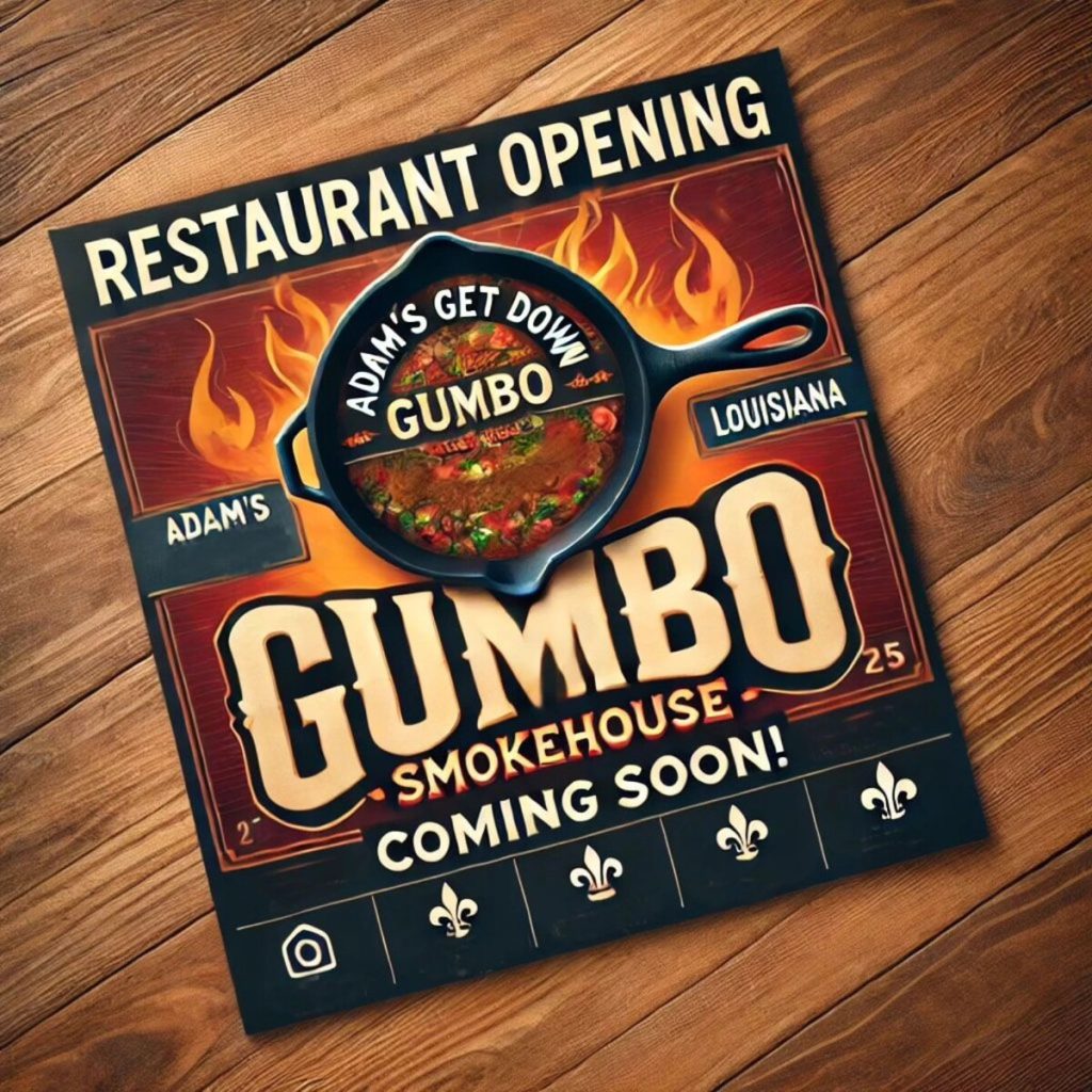 Adam's Get Down Gumbo and Smokehouse Searching for Brick-and-Mortar Location