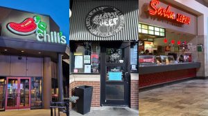 Chili's Grill & Bar, Black Sheep Burrito and Brews, and Sarku Japan