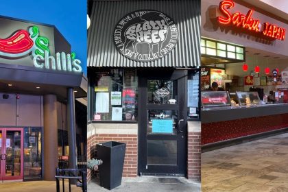Chili's Grill & Bar, Black Sheep Burrito and Brews, and Sarku Japan