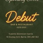 Debut Bar and Restaurant Opening Soon in Downtown Barrie