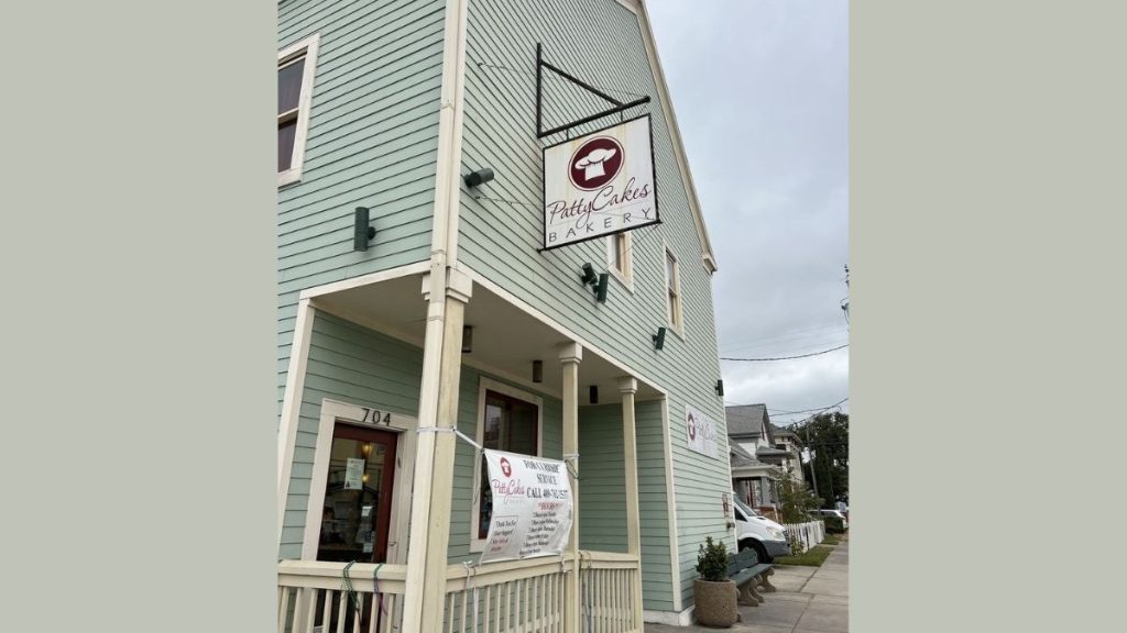 Entry gate of renowned PattyCakes Bakery in Galveston