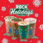 The Hazelnut Truffle Mocha, Candy Cane Mocha, Mistletoe Rebel, and Holiday Cookie Freeze are available now