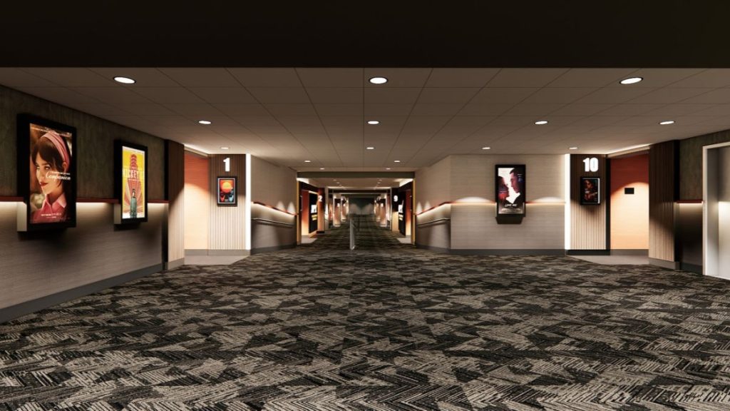 View of Audis at Regal Theatre, where movies will be screened