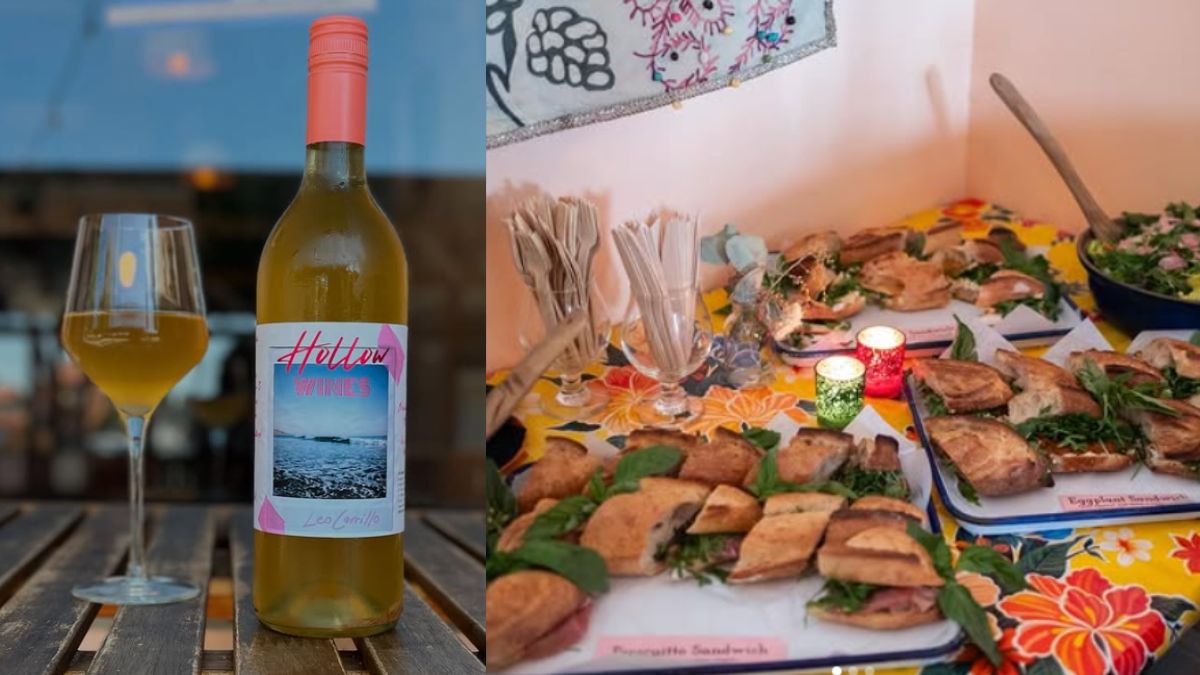 Roses' Taproom wine and food