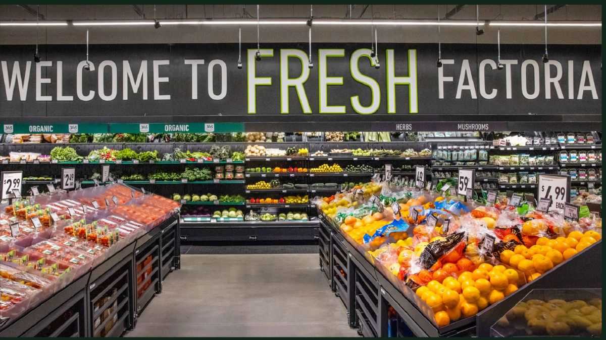 Amazon Fresh physical store's interior