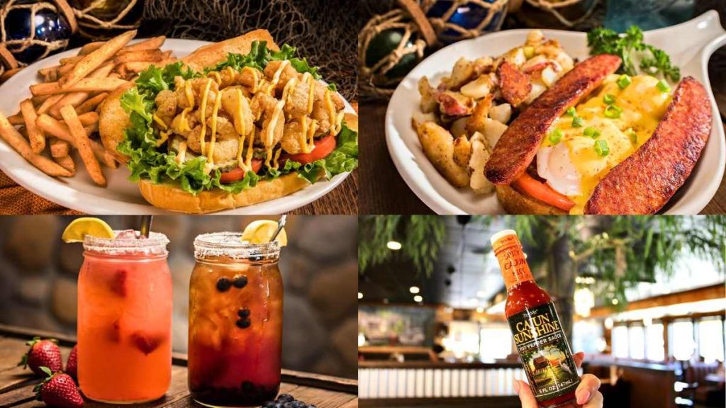 This image shows Cajun-inspired, Southern-style offerings at the location.