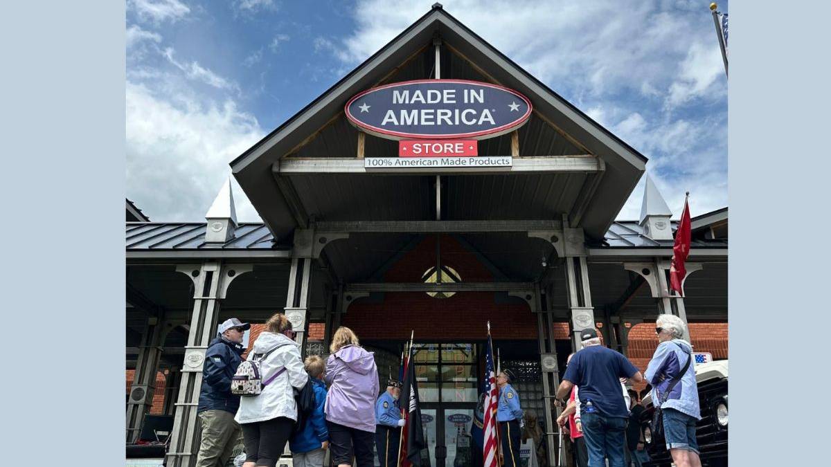 This image shows a storefront view of the Elma location of ​Made in America Store.