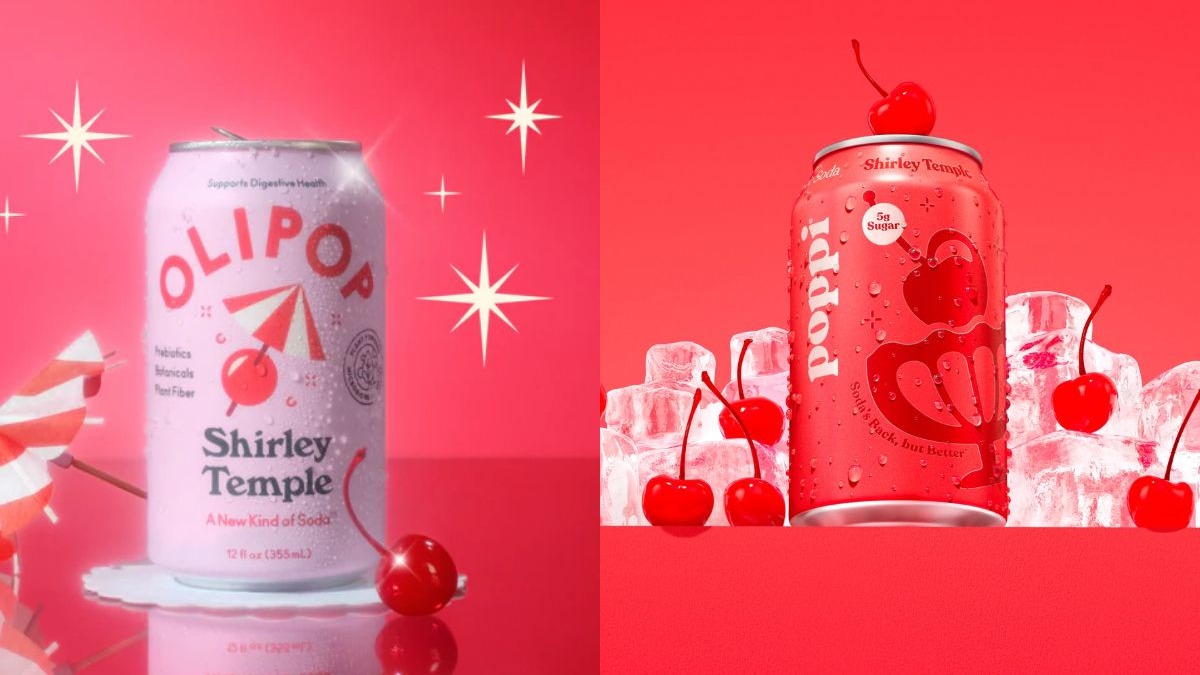 Olipop and Poppi are tapping into nostalgia with their own Shirley Temple-inspired cans, bringing a classic mocktail back into the spotlight.