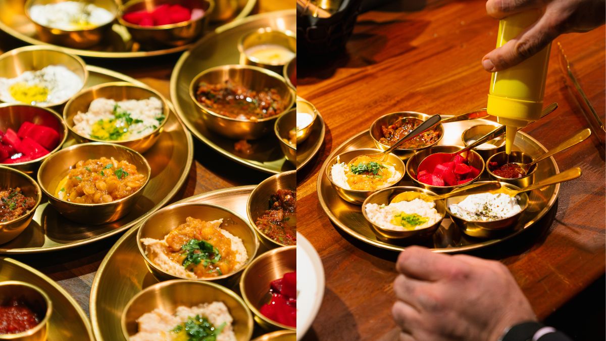 Like the dim-sum style service, the restaurant's servers offer several rounds of freshly prepared dishes.