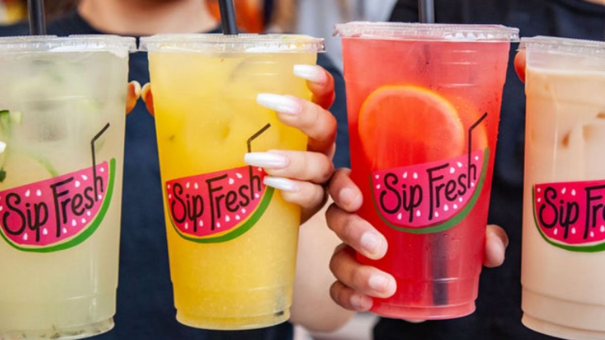 This image shows drinks offered by Sip Fresh.