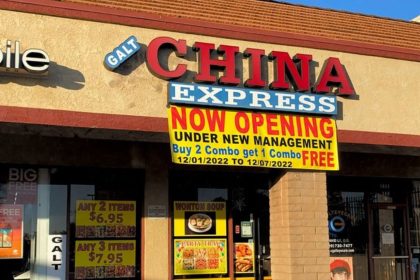 Galt China Express, a Chinese restaurant, was found to be non-compliant with the food safety code.