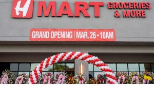 the grand opening celebration for H Mart saw a strong turnout
