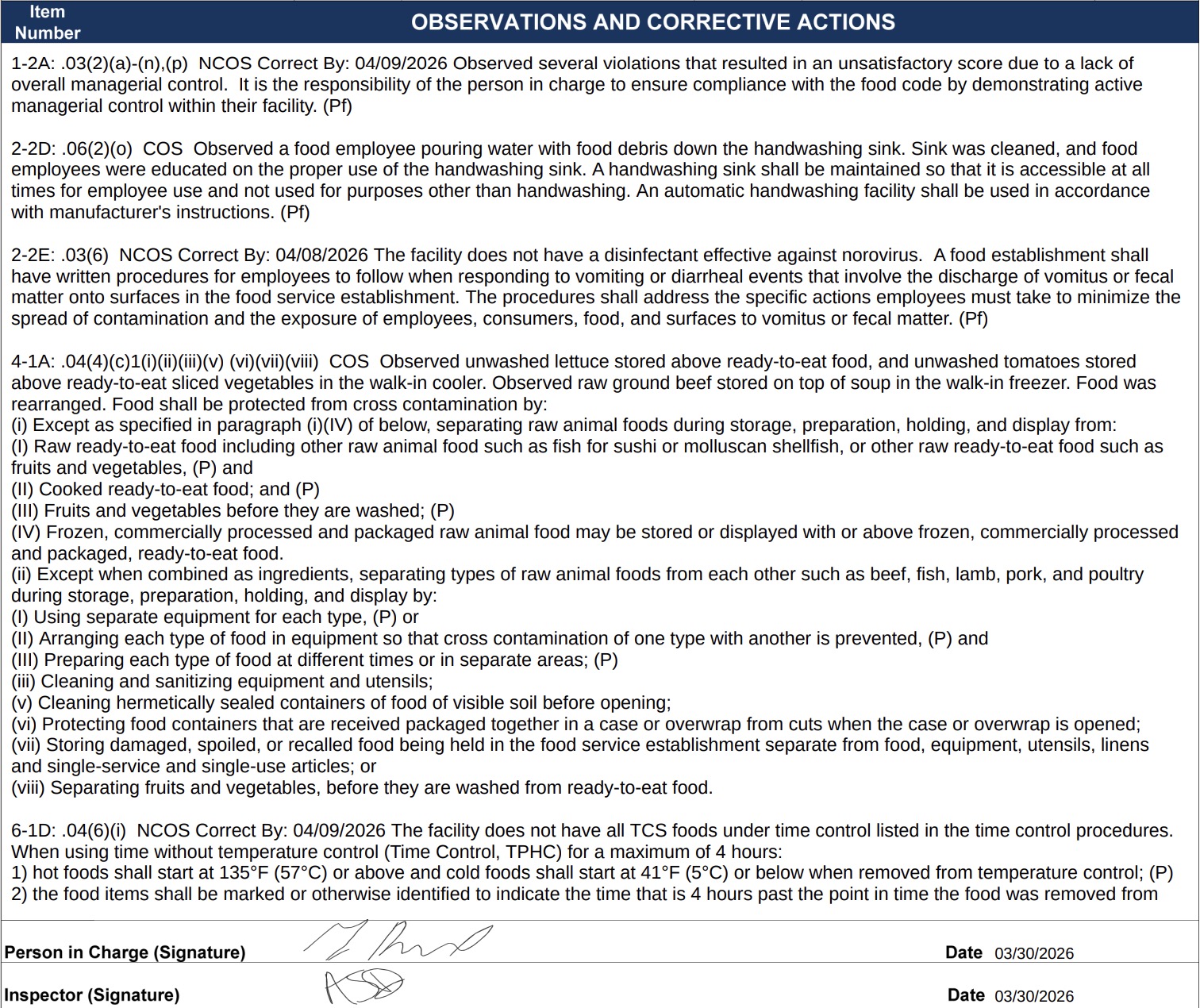 The report noted an inadequate overall managerial control.