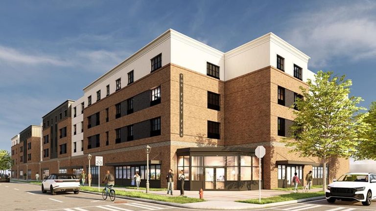 Rendering of The Fifty-Five affordable housing development in East Point