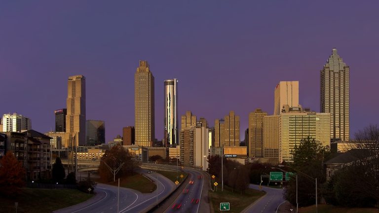 Atlanta skyline at dawn, ranked among top cities for first-time homebuyers