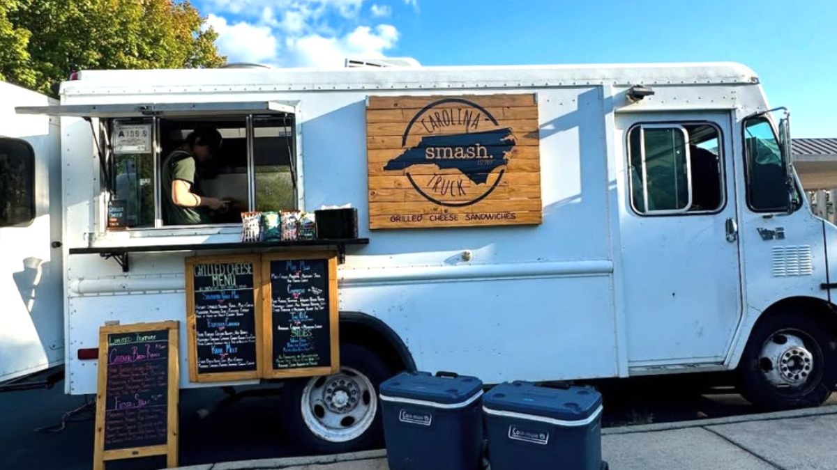A look at the mobile sandwich shop, Carolina Smash Truck