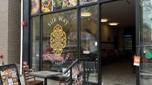 Entrance of Silk Way restaurant in Philadelphia (Google Photos by Kulzhiyan Kenesovna Baldwin)