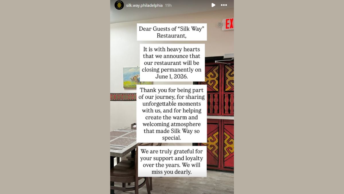 Silk Way Screenshot of the Instagram story posted by the restaurant