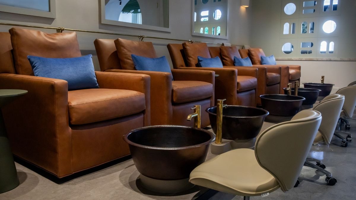 Pedicure section inside the Bower