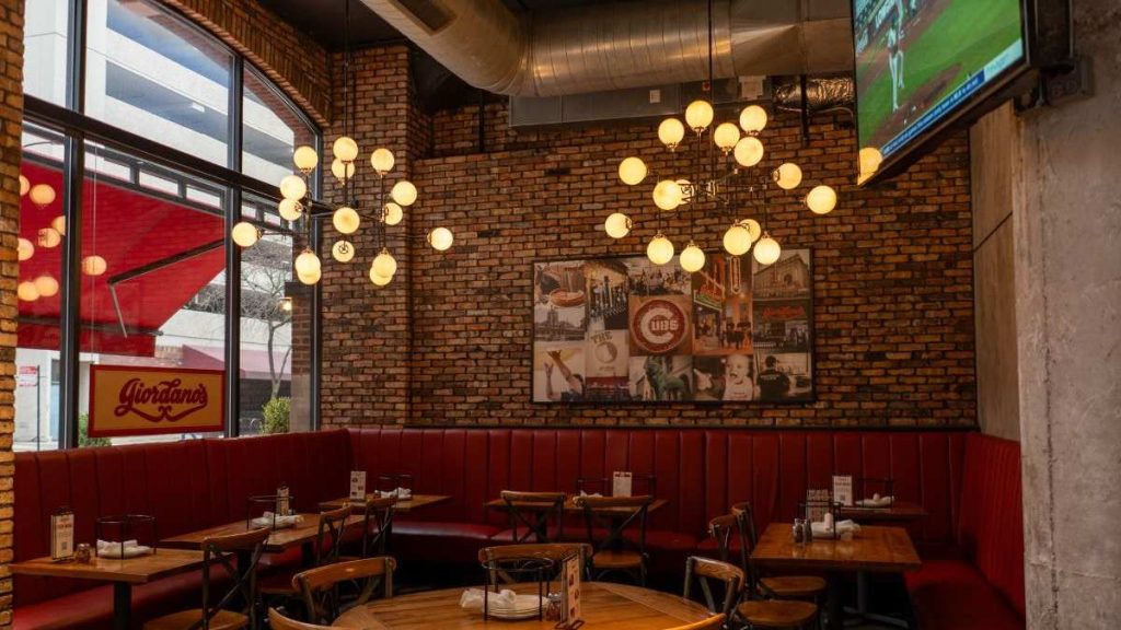 This image shows an inside view of Giordano’s in Washington, D.C.