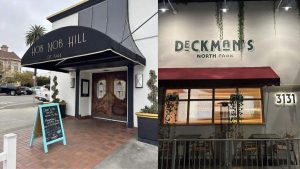 Outside Hob Nob Hill and Deckman’s North Park restaurant in San Diego (Google Photos by Daniel Ferrara and Tatiana Rosete)