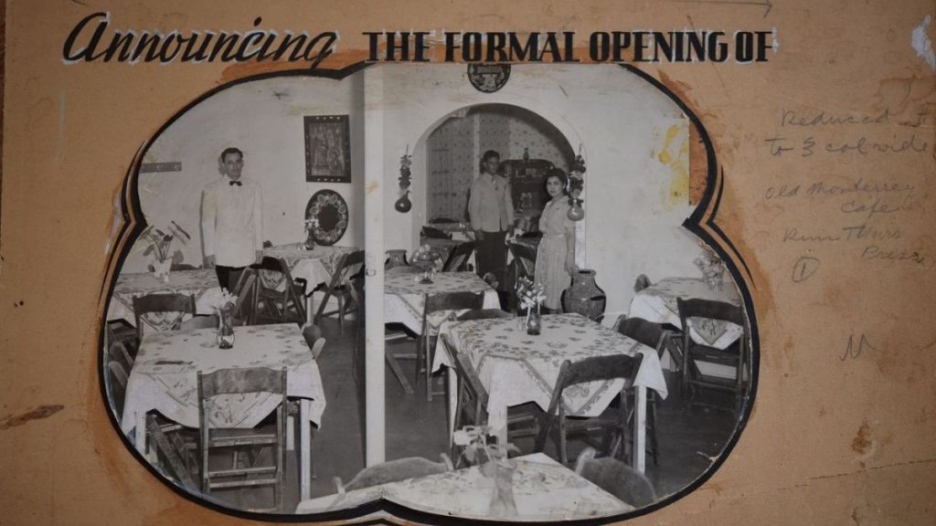 Vintage image of old Monterry Cafe announcement (Courtesy of Molina's Cantina)