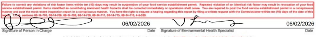 Sugar Grits inspection report screenshot