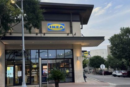 This is a storefront view of IKEA in The Domain, Austin
