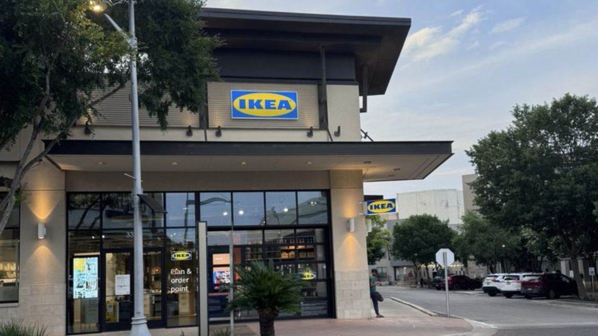 This is a storefront view of IKEA in The Domain, Austin