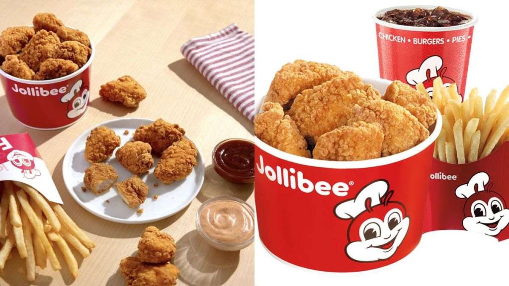 This image shows how chicken nuggets are paired with sauces, fries, and cold drink