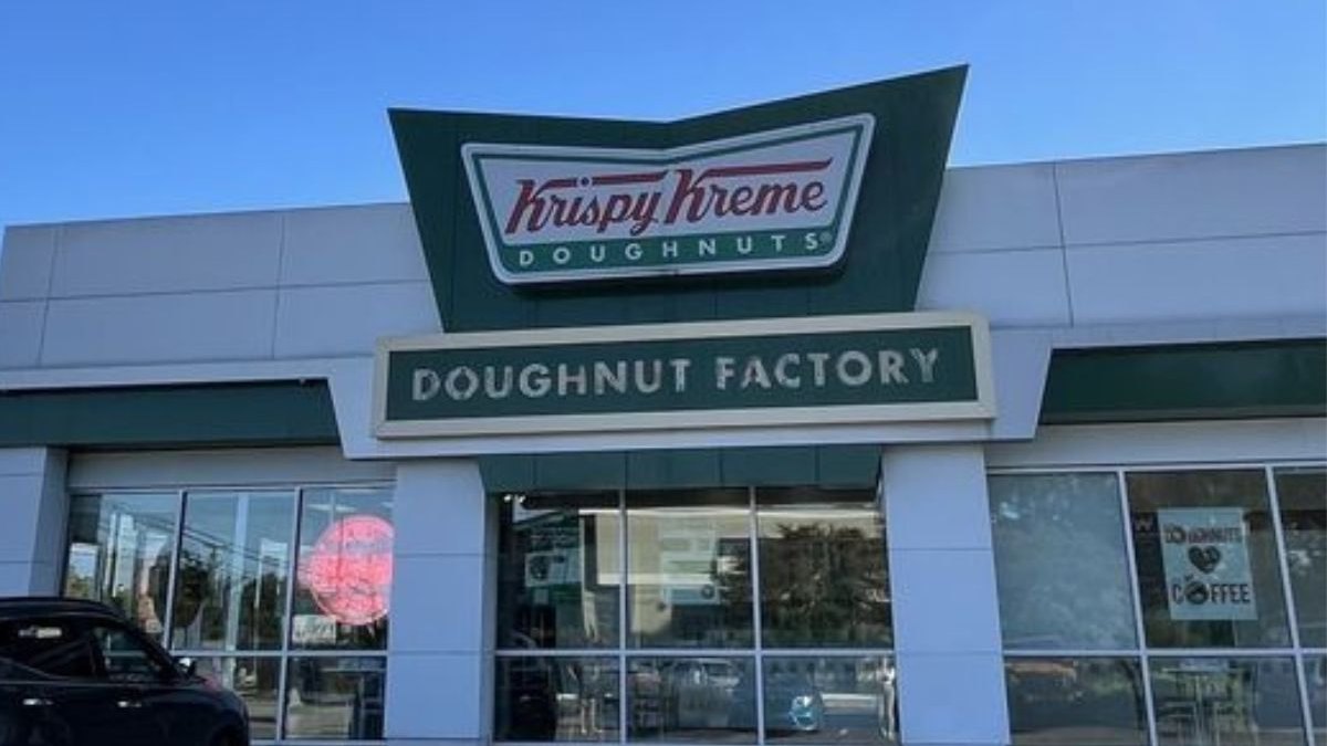 This is a storefront image of Krispy Kreme