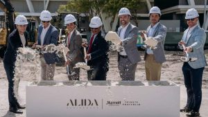 L to R - Scott Egarian, FrontRange Capital Investors; Kyle Flippen, FrontRange Capital Investors; Diego Bonet, LD&D; WPB Mayor Keith James; George Samarjian, IGEQ; Alejandro Bonet, LD&D; Christopher Davis, FrontRange Capital Investors (Official PR)