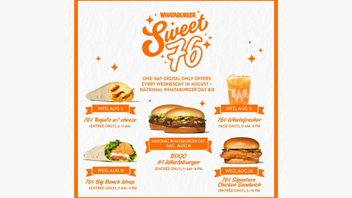 Whataburger Diners can enjoy exclusive surprises and deals during the celebratory month (Whataburger PR)