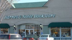 This is a storefront image of Barnes & Noble, Redwood City