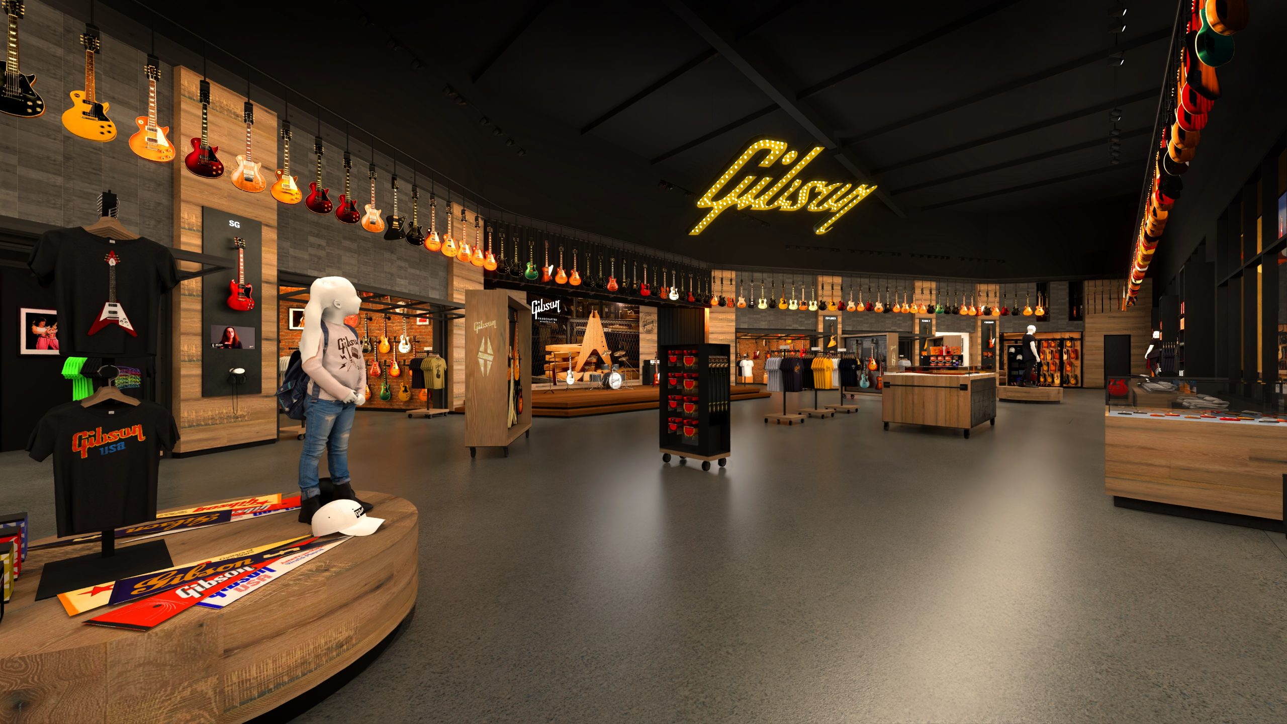 Gibson Garage Las Vegas, Premier Immersive Retail and Music Destination, to Debut Next Year