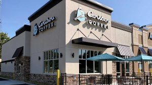 Caribou Coffee celebrates the grand opening of its Stone Mountain location.